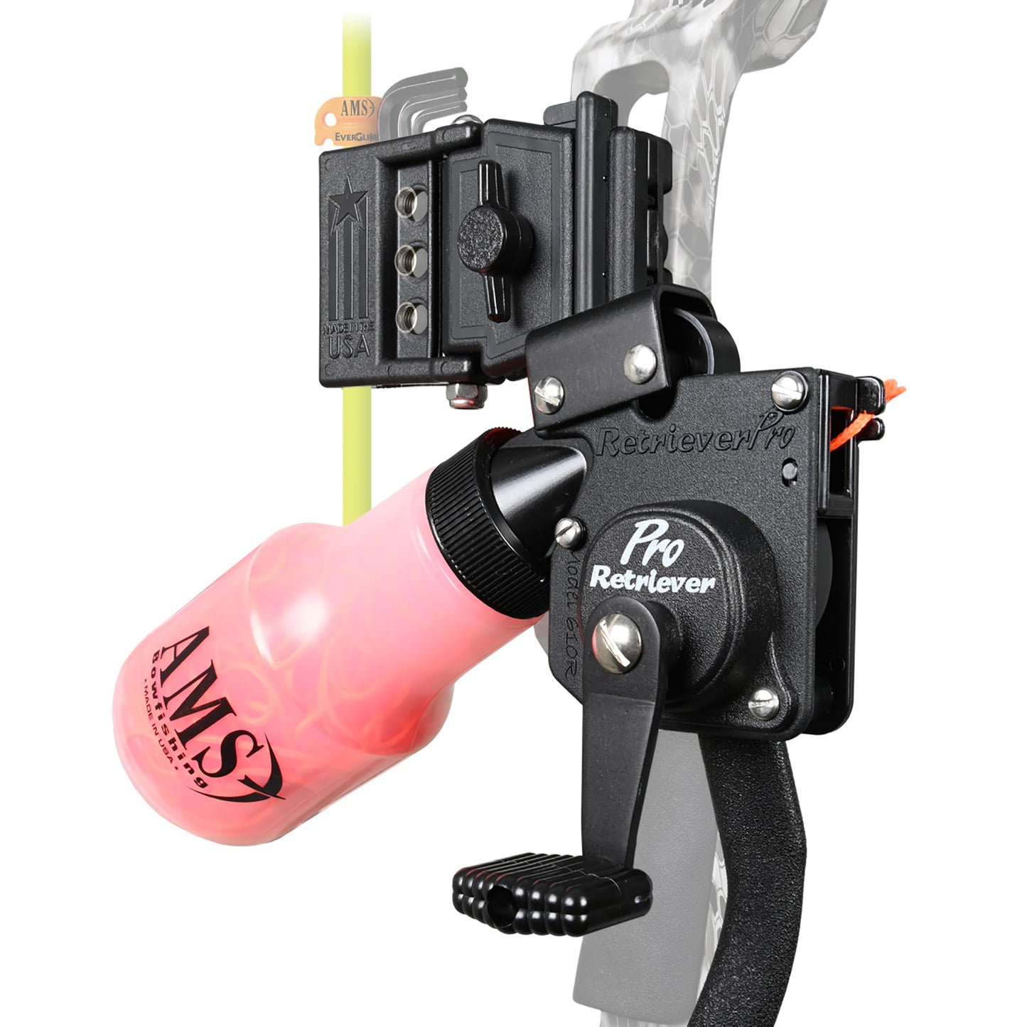 AMS Bowfishing Retriever Pro Bowfishing Reel - Left Hand - Made in The USA